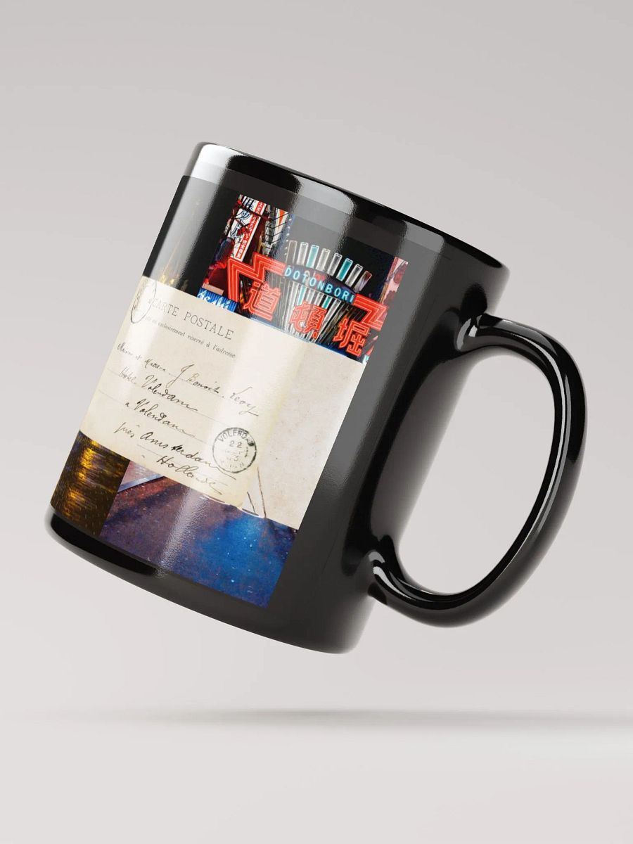 ✈️ "Travel Blues" Mug – Vintage Postcard Meets Neon City Lights 🌃 product image (4)