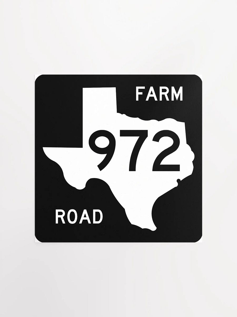 Texas Farm Road Sign FM 972 Poster product image (1)