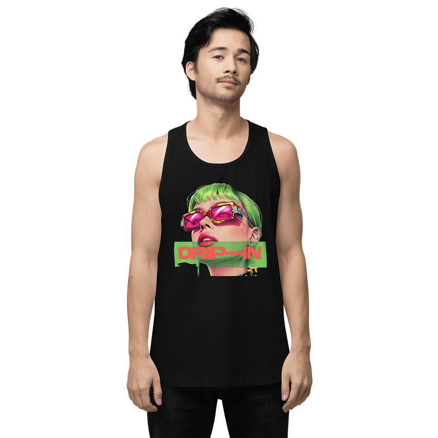 Vibrant Green Hair Unisex Tank Top-DRIP-IN product image (1)