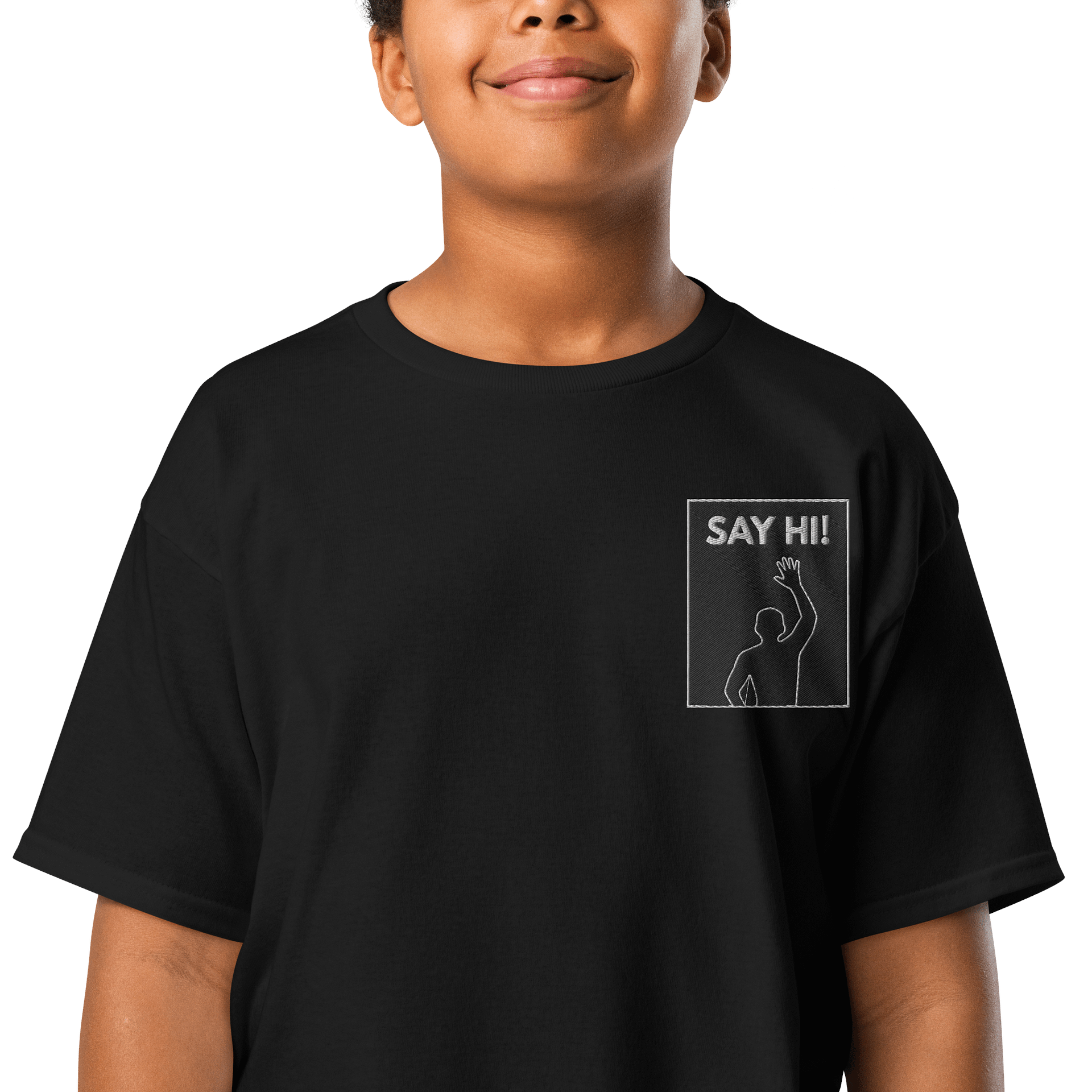 VIRAL Silhouette "Say Hi!" Youth Tee | Iconic Immersive Dance Workout Gildan Kids' Classic Shirt product image (7)