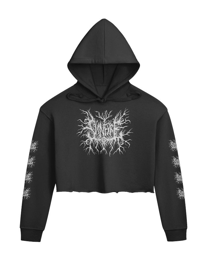 Sunfyre White Metal Logo Crop Hoodie product image (1)
