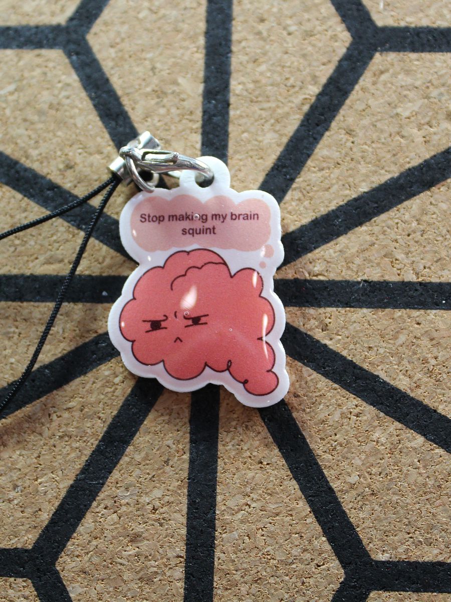 Squint Brain - Keychain, magnet, or pin product image (1)