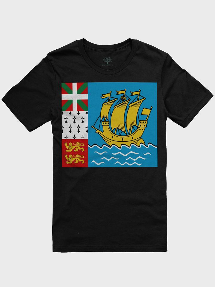 Exclusive Saint Pierre and Miquelon Flag T-Shirt – Unisex Supersoft Comfort | TDS Music product image (3)