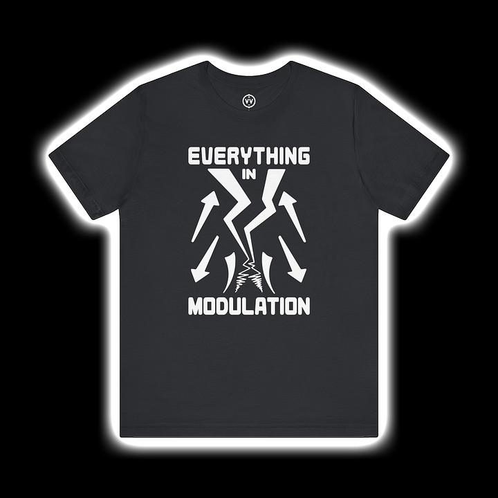 Everything In Modulation - Make Noise Maths Modular Synthesizer T-Shirt (WHITE PRINT) product image (1)