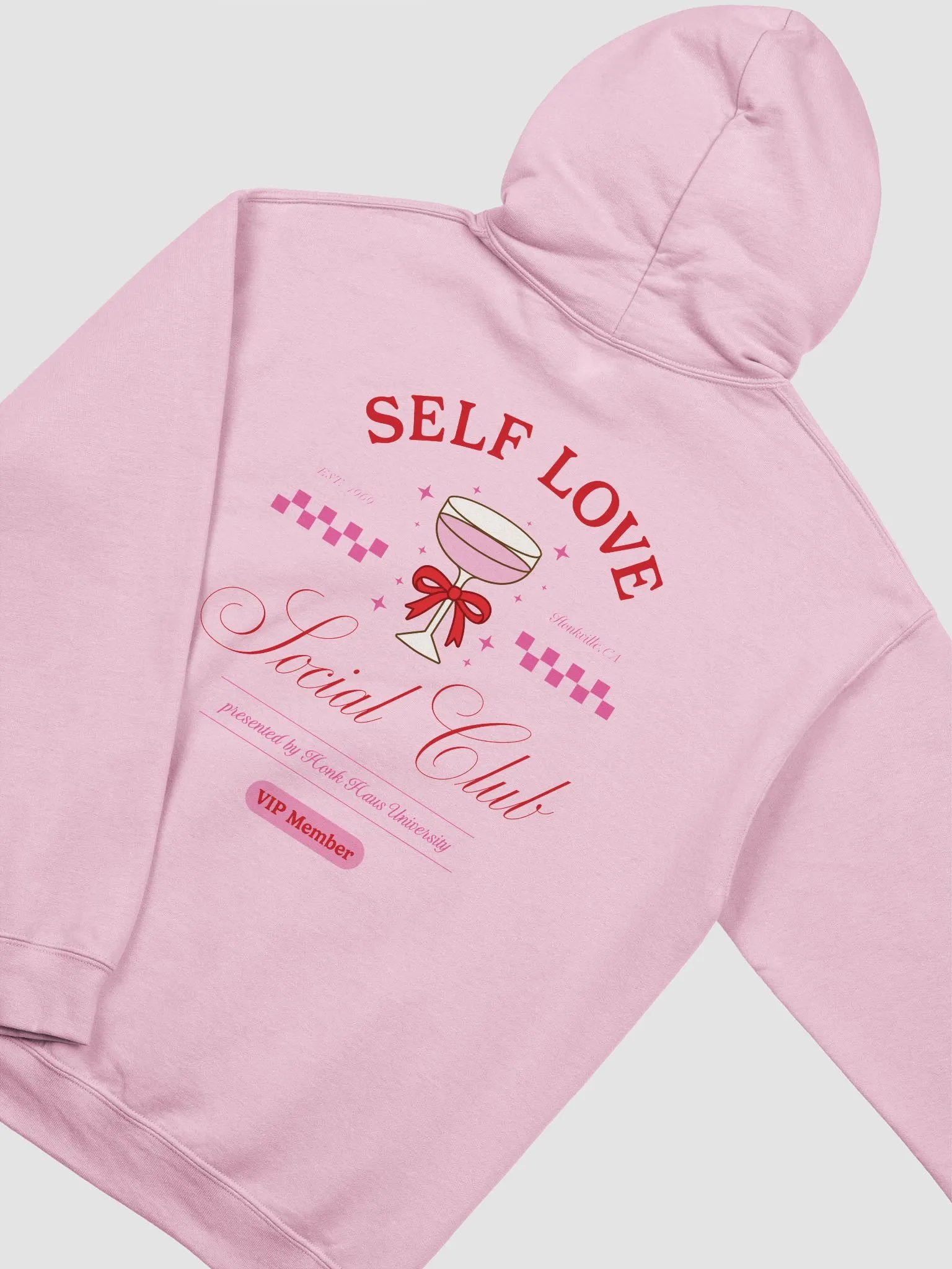 self love club printed hoodie (red lettering) product image (12)