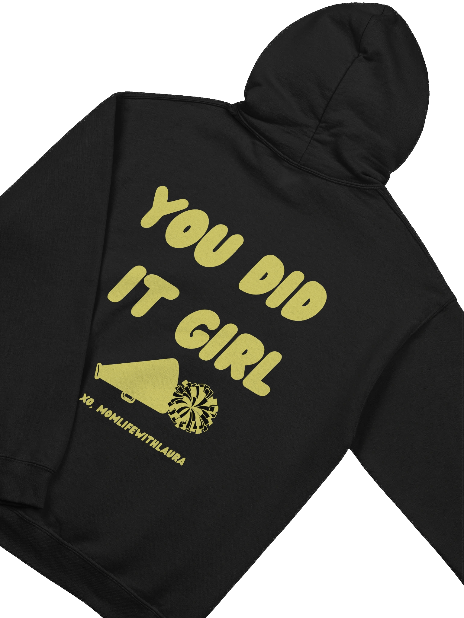 You Did it Girl Cheer Hoodie - Black/Yellow product image (4)