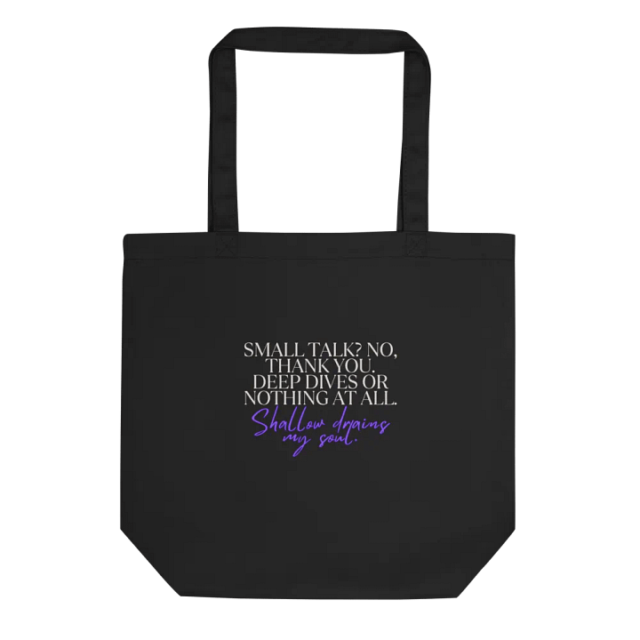 No Small Talk Haiku Organic Tote product image (1)