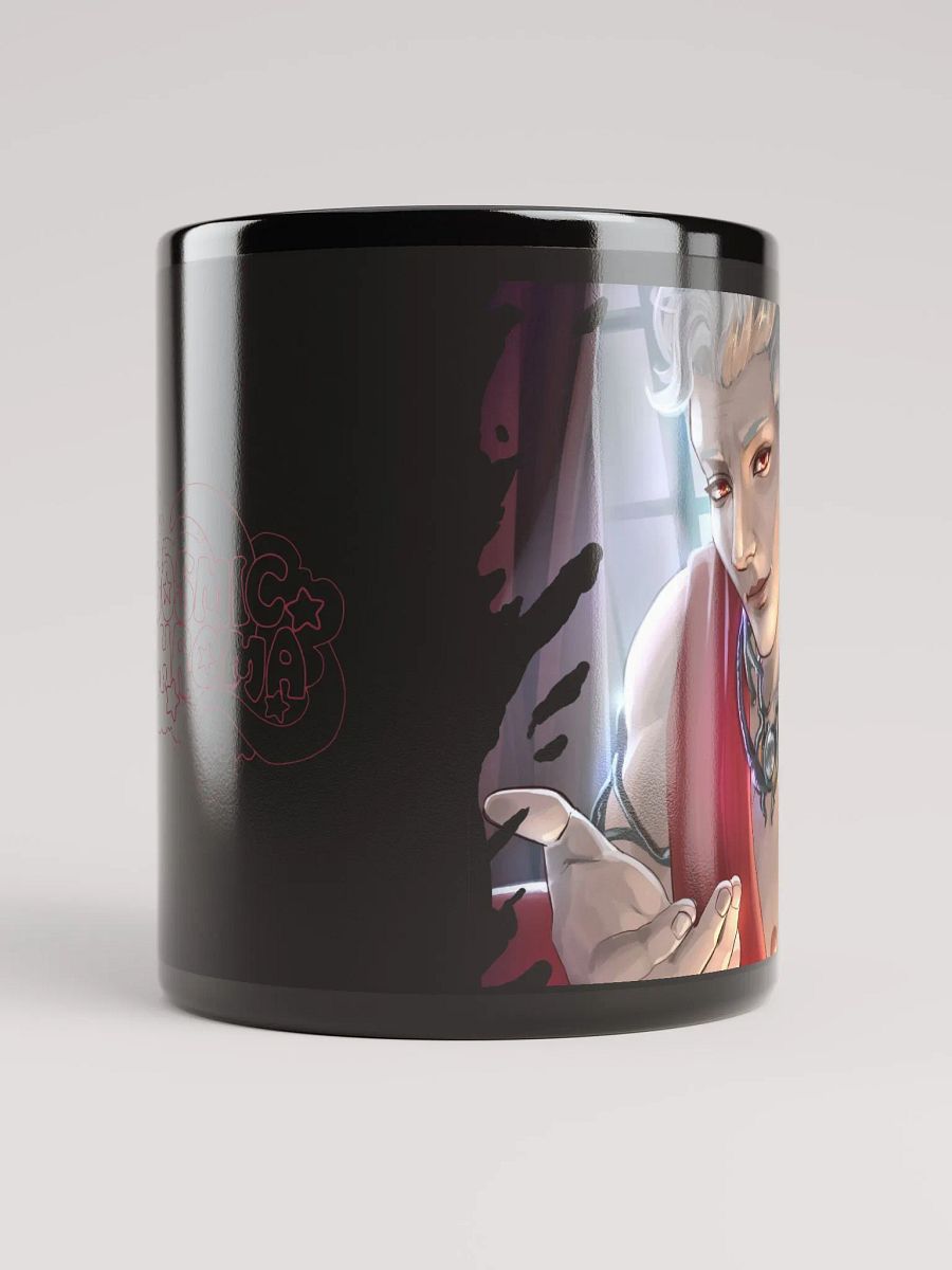 Vampire Valentine - Romantic Pinup Game Fanart - Black Ceramic Mug - Art by CosmicChroma product image (5)