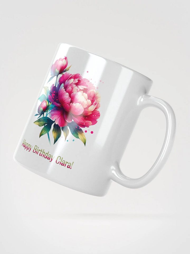 Happy Birthday Clara White Glossy Mug product image (2)