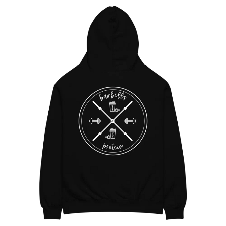 Barbells & protein X Emblem Unisex Hoodie product image (2)