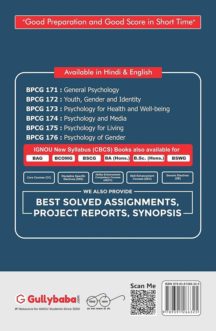 IGNOU BPCG-174 Psychology and Media product image (2)