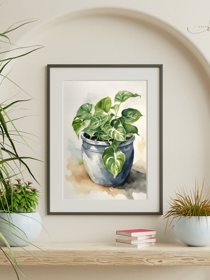 Watercolour Painting Printable Wall Art of POTHOS product image (1)