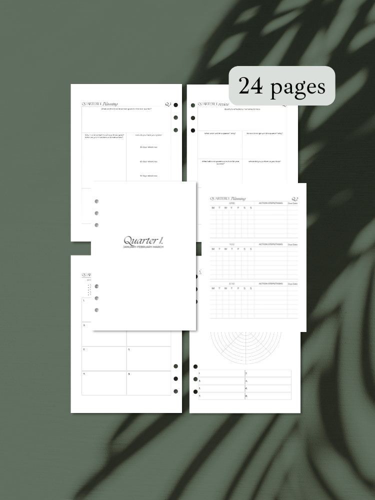 Quarterly Planning A5 Inserts product image (1)