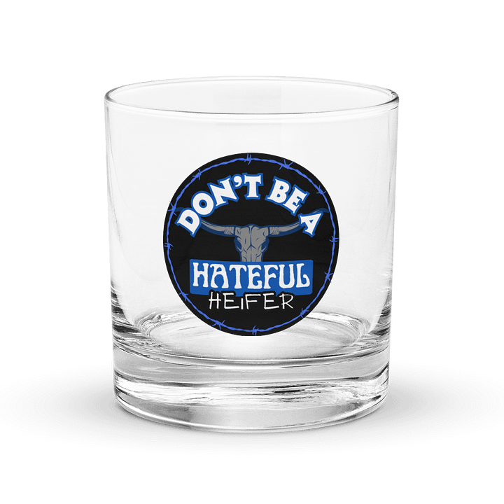 Hateful Heifer Rocks Glass product image (1)