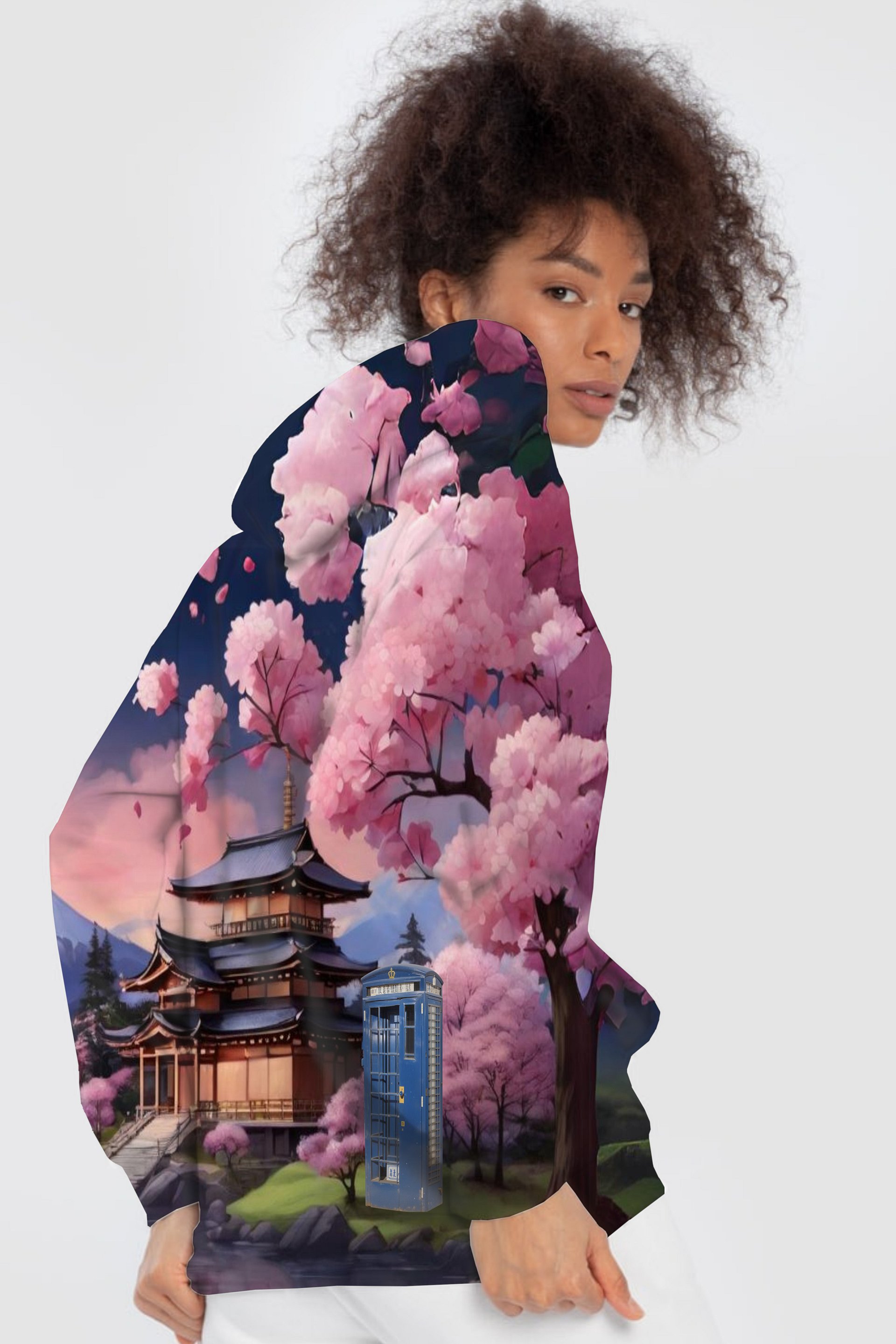 Dr Who Tardis in Japan All Over Print Hoodie product image (4)