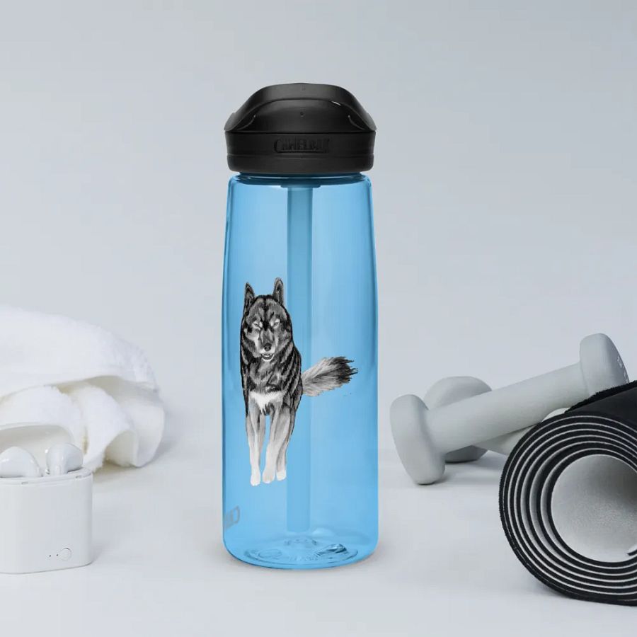 Wolf Drawing Water Bottle Straw product image (69)