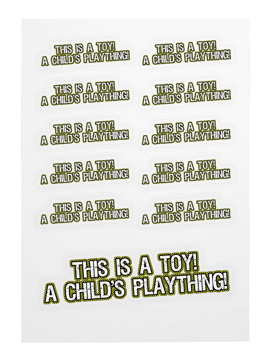 This is a Toy! A Child's Plaything! Sticker Set product image (3)