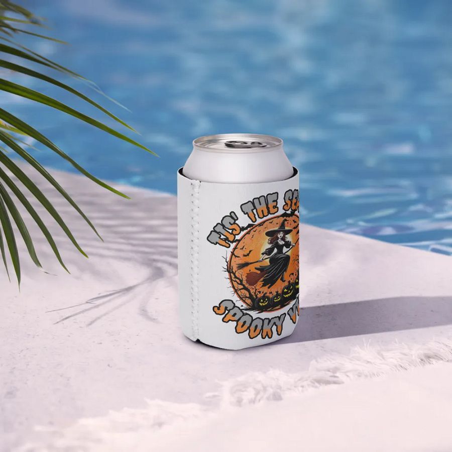 Tis The Season Spooky Vibes Witchy Halloween Can Cooler product image (8)