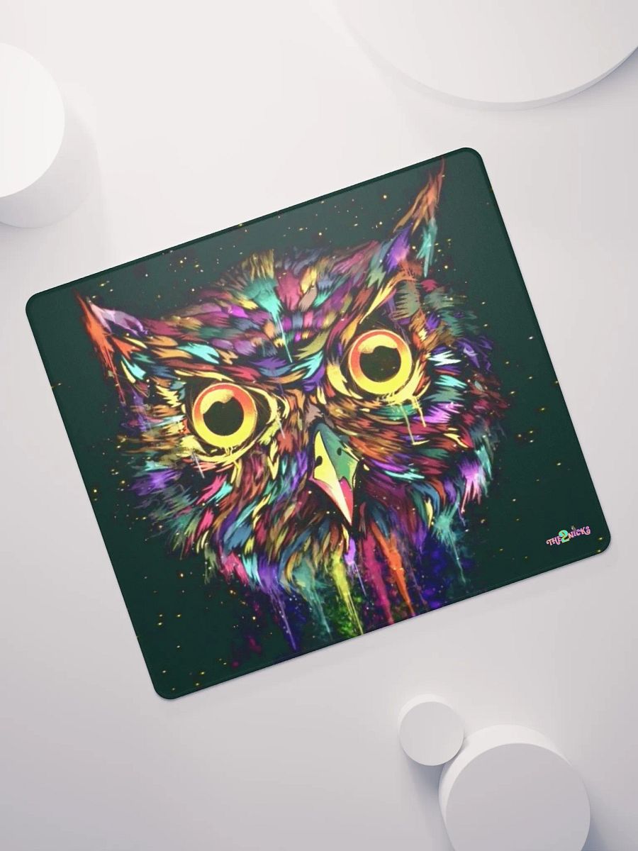 Drippy Owl Gaming Mouse Pad (Black) product image (7)