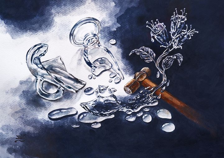 "Broken but Growing" Painting by Deni Je product image (1)