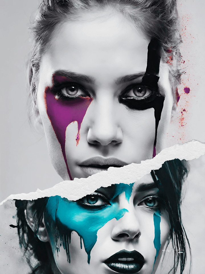 Living in Colors | Purple and beyond | Framed Collage Painting product image (1)