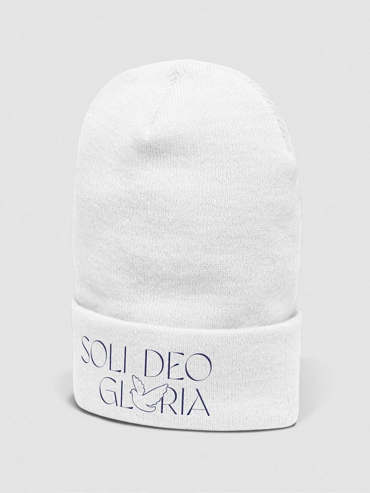 Soli Deo Gloria [Indigo] (Yupoong Cuffed Beanie) product image (2)