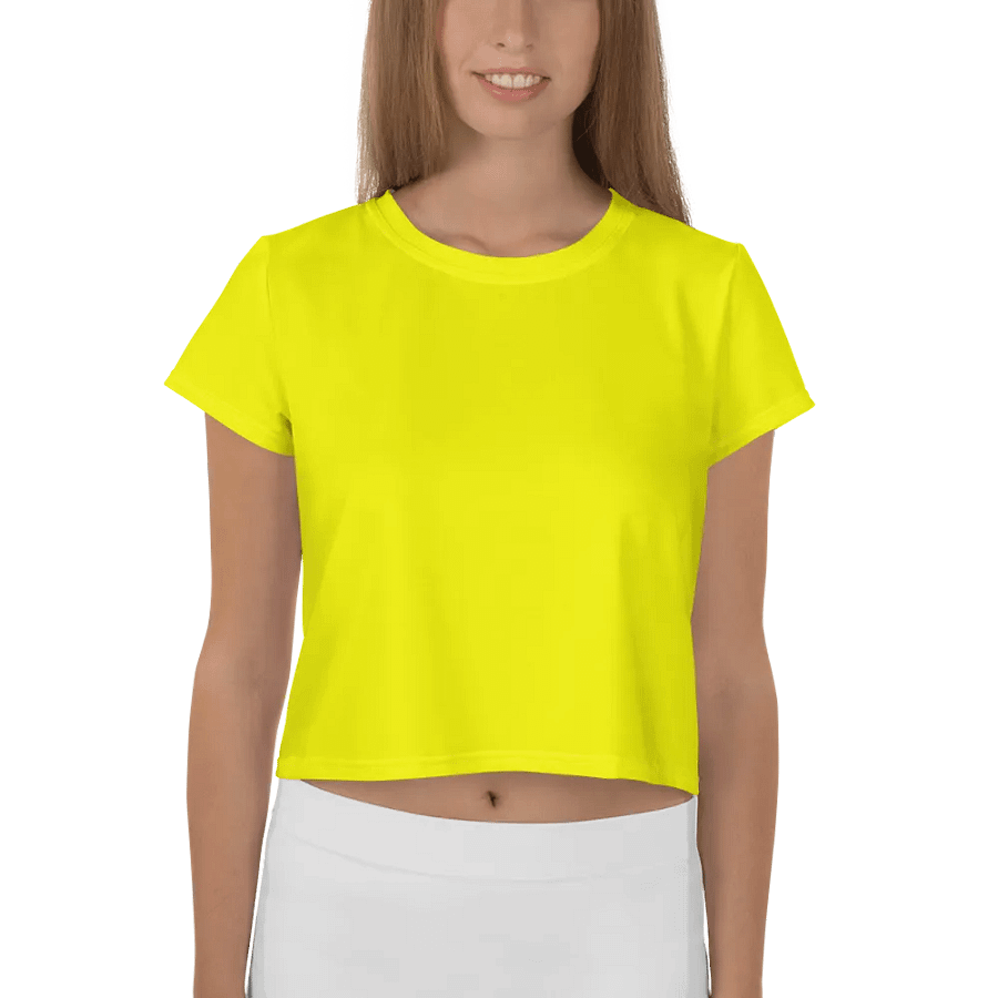 Plain Color Yellow Crop Tee product image (6)