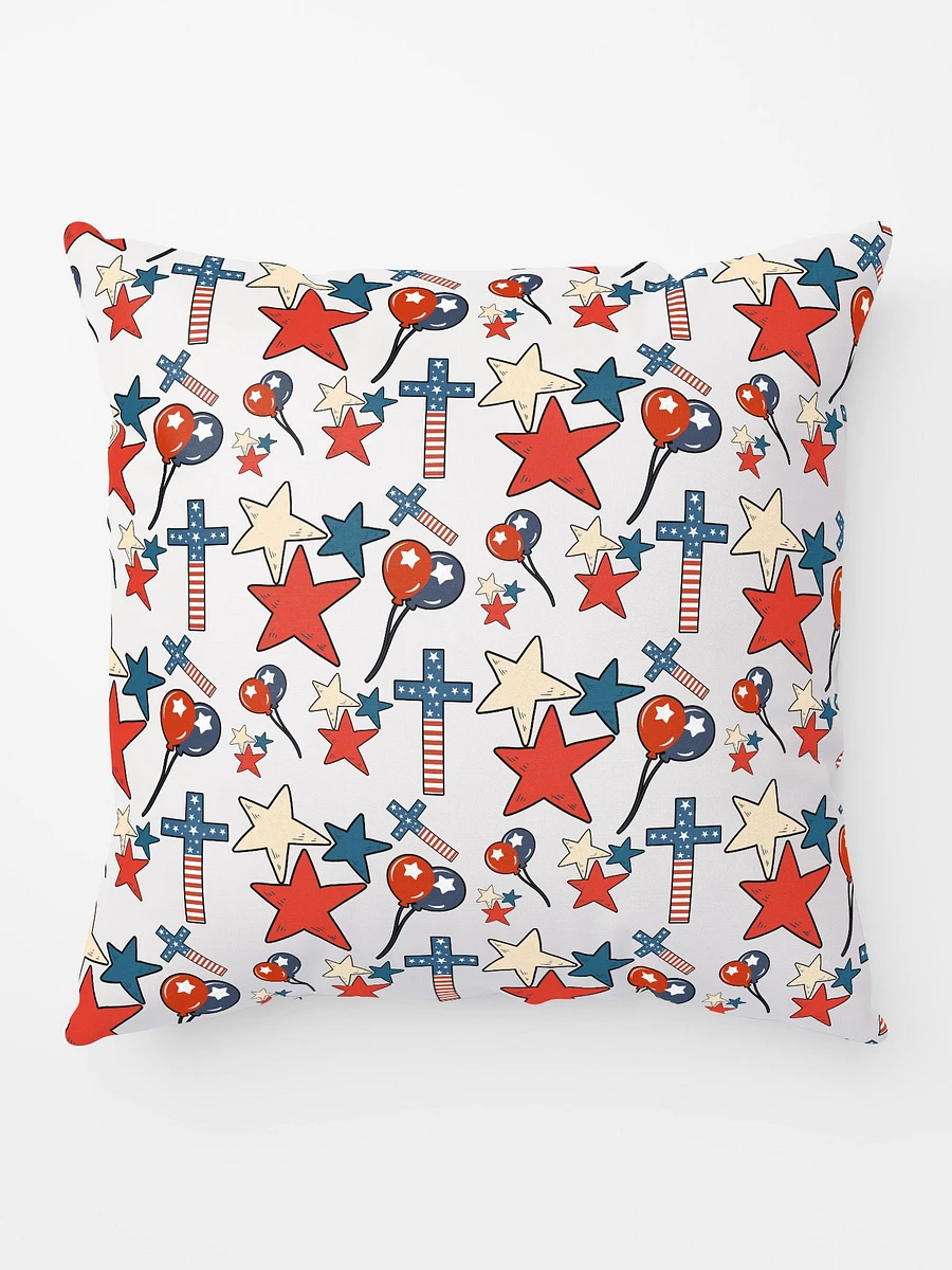 Red, White And Blue Stars And Crosses Pillow product image (2)