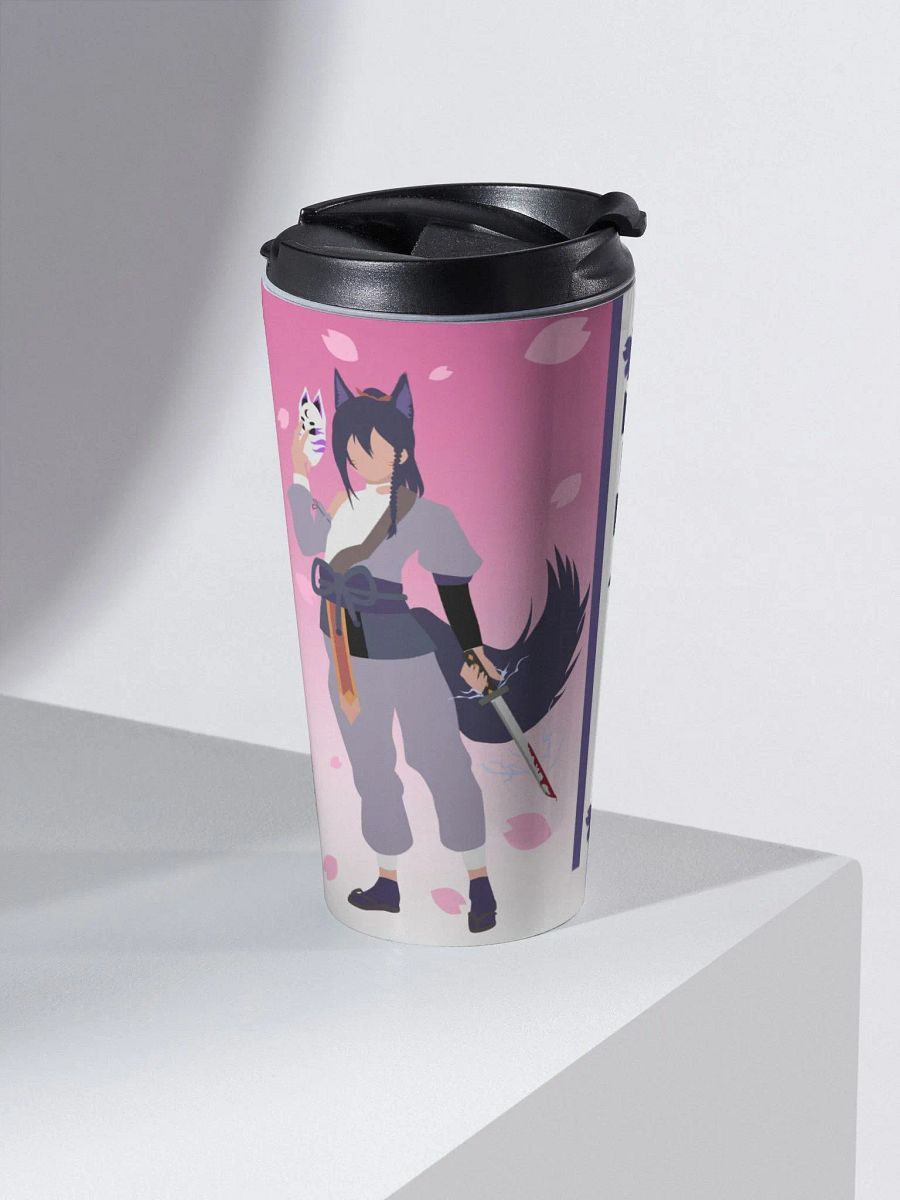 Stainless Steel Travel Mug - LowPro | Light Mode | Pink Fade product image (2)
