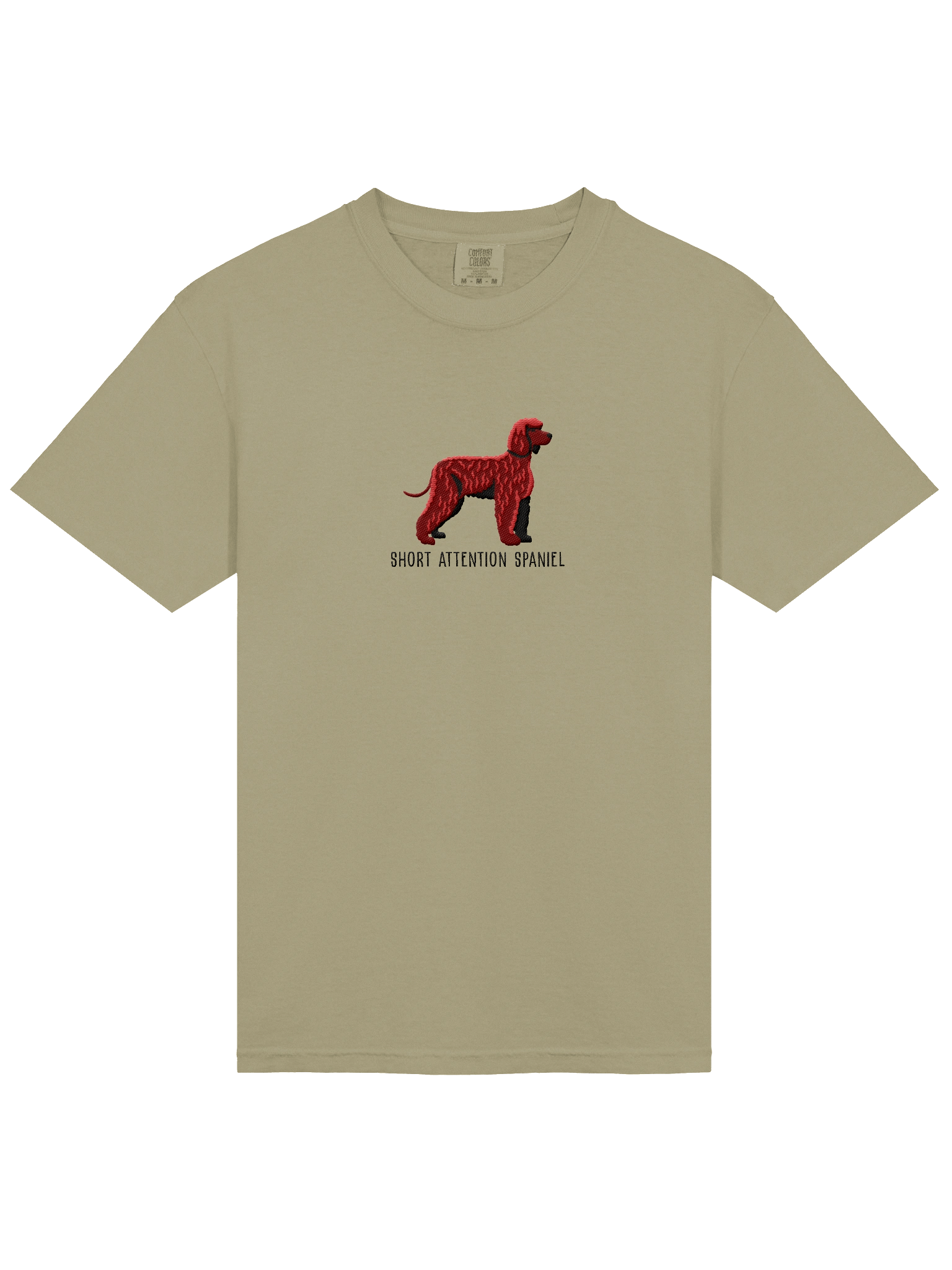 Short Attention Spaniel T-Shirt(Embroidered) of an Irish Water Spaniel product image (15)