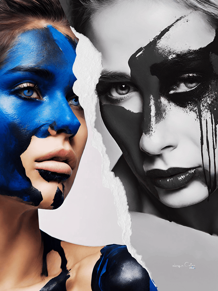 Living in Colors | Blue and beyond... | Collage Wall Art product image (1)