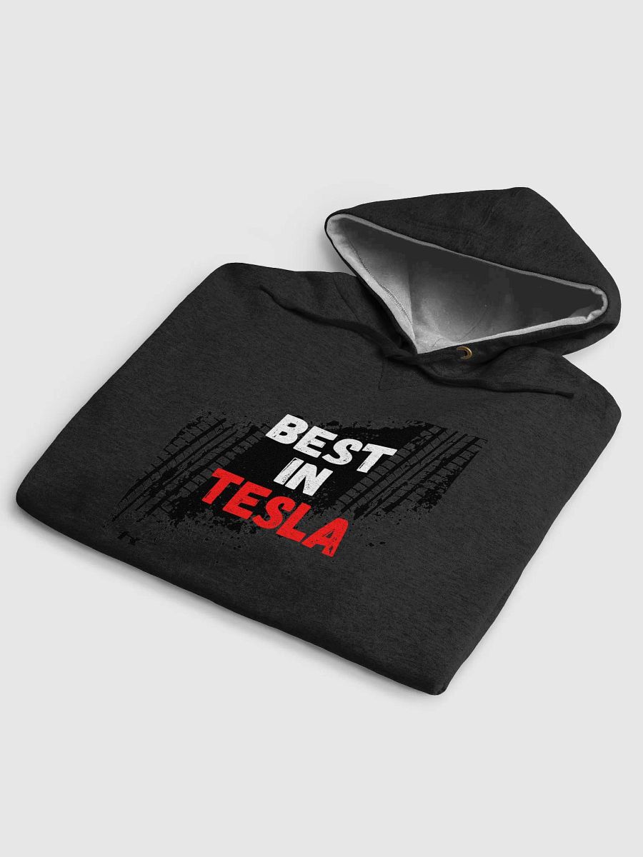 BestInTESLA with tire tracks Hoodie - Black product image (5)