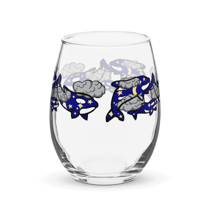 midnight orca stemless wine glass product image (2)