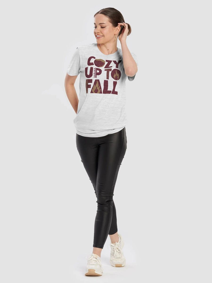 “COZY UP TO FALL” t-shirt, Autumn-themed t-shirt, Cozy fall apparel, Heartwarming graphic tee, Inspirational seasonal clothing, Perfect for crisp autumn days, Gifts for autumn enthusiasts, gift idea product image (10)