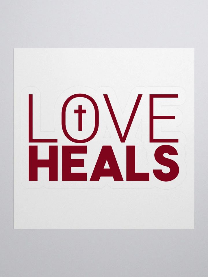 LOVE HEALS - Kiss Cut Stickers (red) product image (1)