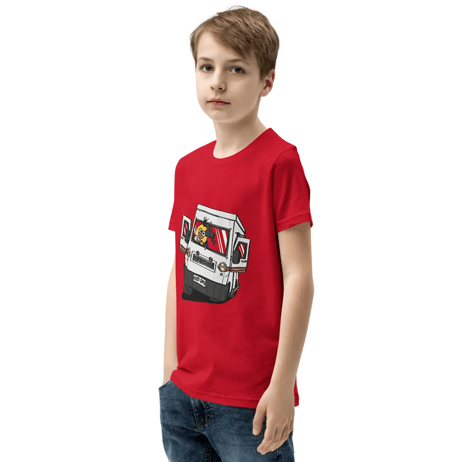 Wheelie Yellow Driving Youth T (front and back print!) product image (39)