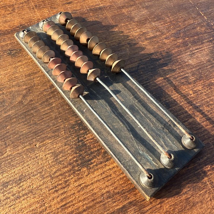 🎎 Handmade Japanese Counting Toy – Repurposed Soroban Beads – Japan Antique Roadshow product image (2)