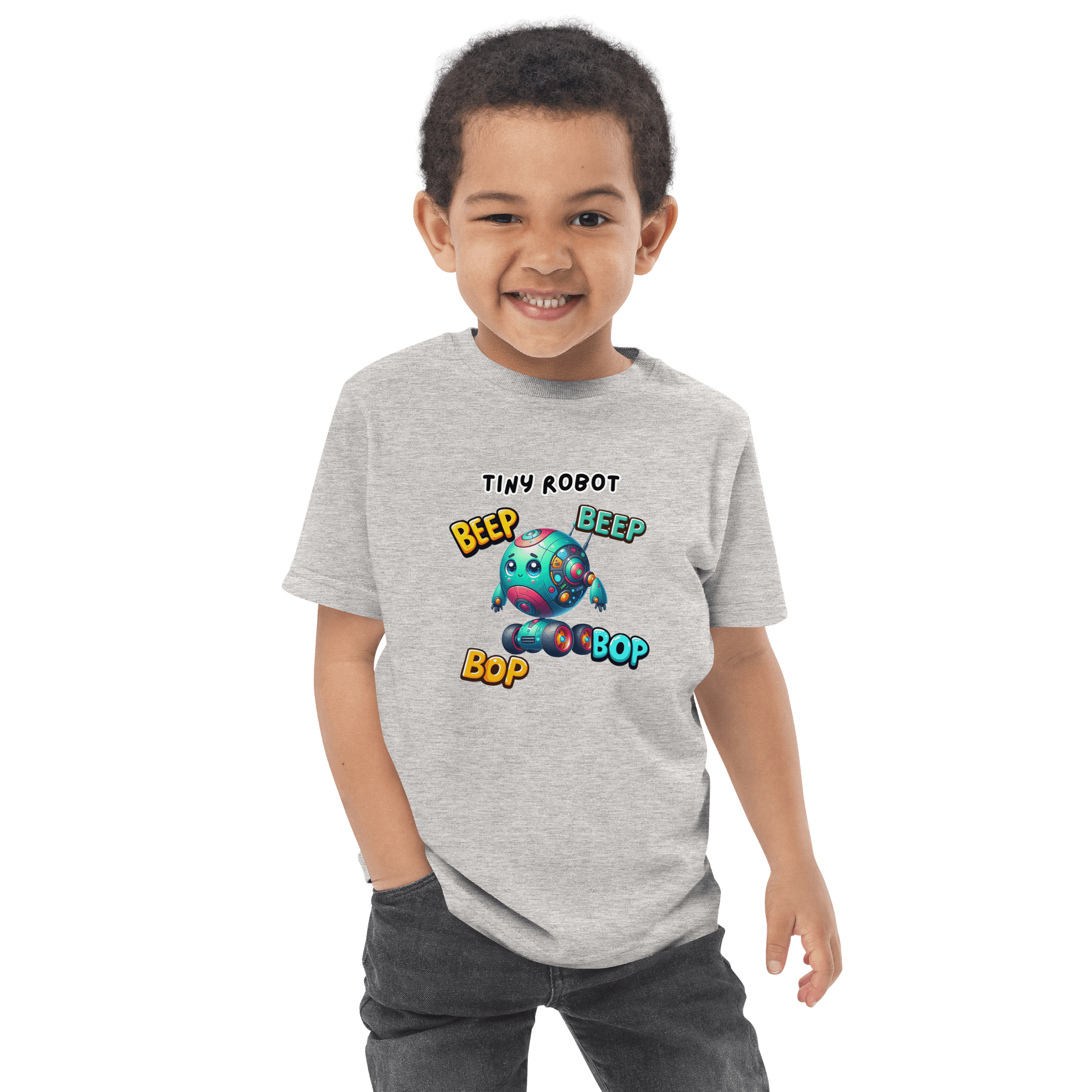 Beep Bop Tiny Robot Toddler T-Shirt product image (8)