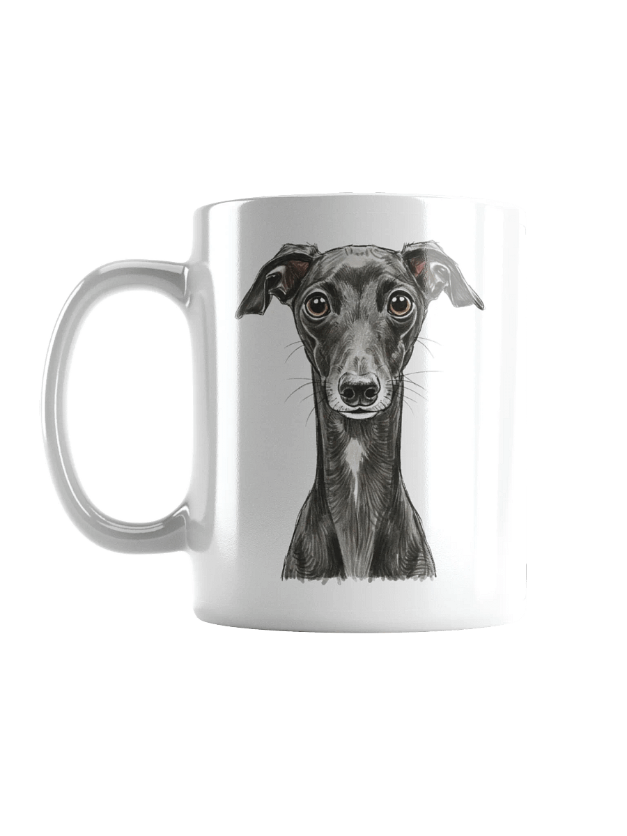 Italian Greyhound Sketch-y Art Chic Small Ceramic Mug For Iggy Lovers product image (3)