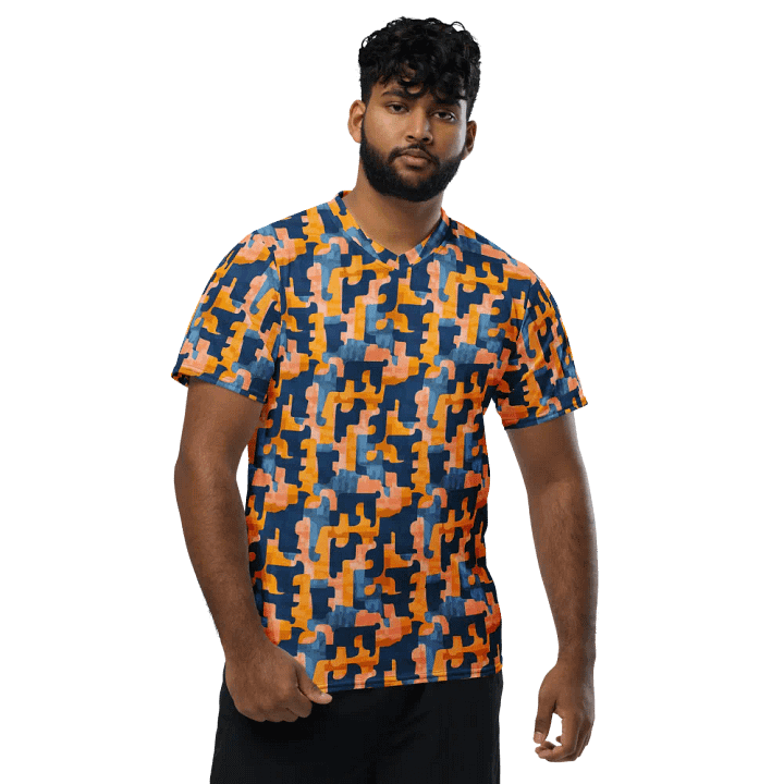 Flowing Shapes | Recycled Unisex Sports Jersey product image (1)