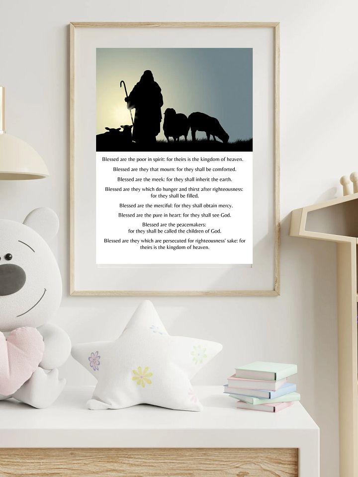 The Beatitudes Printable wall art, Matthew 5:3-9 art, beatitudes print, Blessed are the product image (2)