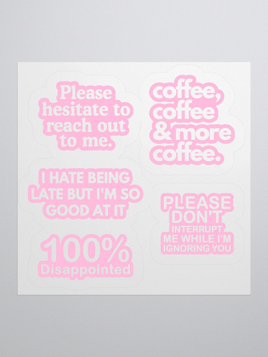 Sarcastic Kiss Cut Stickers Set product image (3)