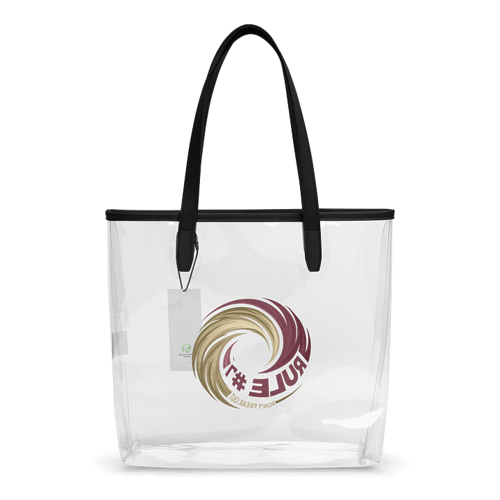 Rule #7 Clear Tote Bag Garnet and Gold product image (2)