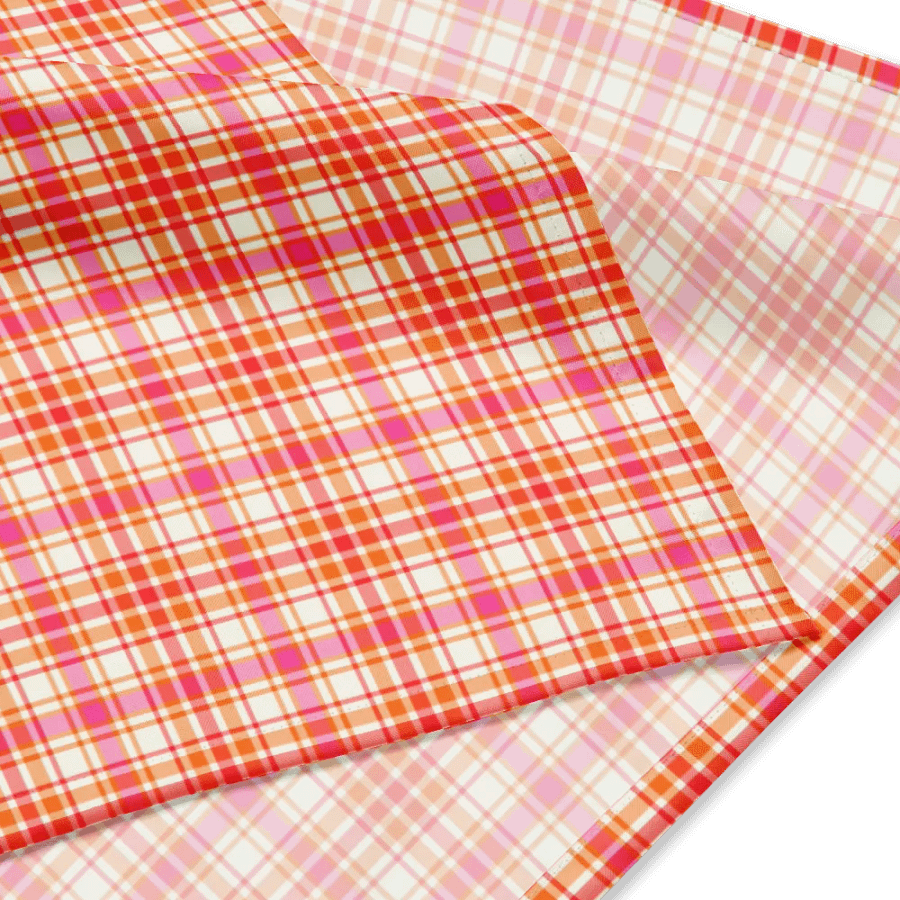Orange and Hot Pink Plaid Bandana product image (2)