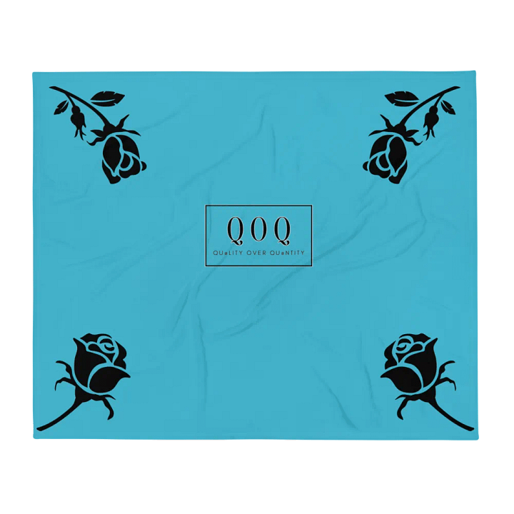 Rose Throw Blanket (Bright Summer Sky) product image (1)