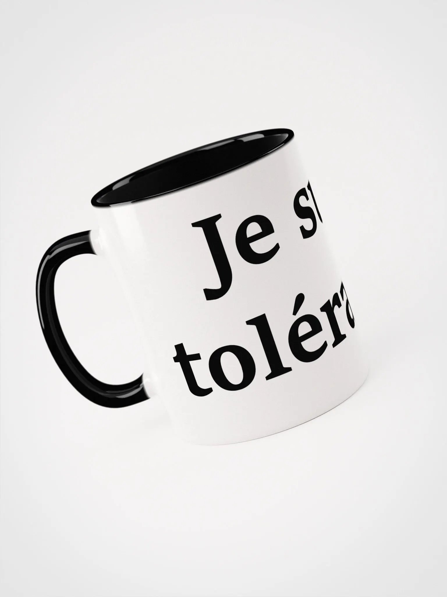 ''Tolérable'' Tasse en céramique avec couleur à l'intérieur product image (3)