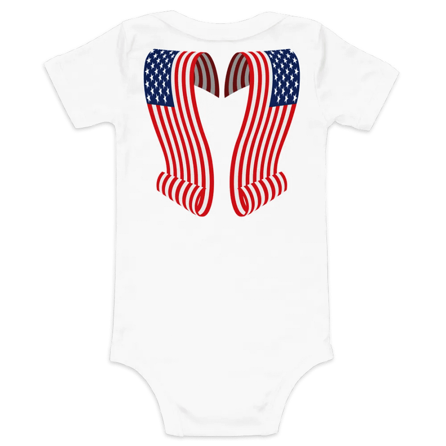 Stars & Stripes Curly Angel Wings Onesie product image (2)