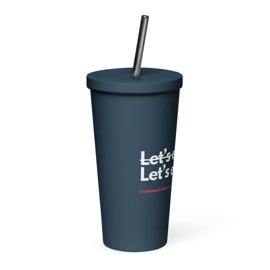 Commas Save Lives - tumbler w/straw product image (4)
