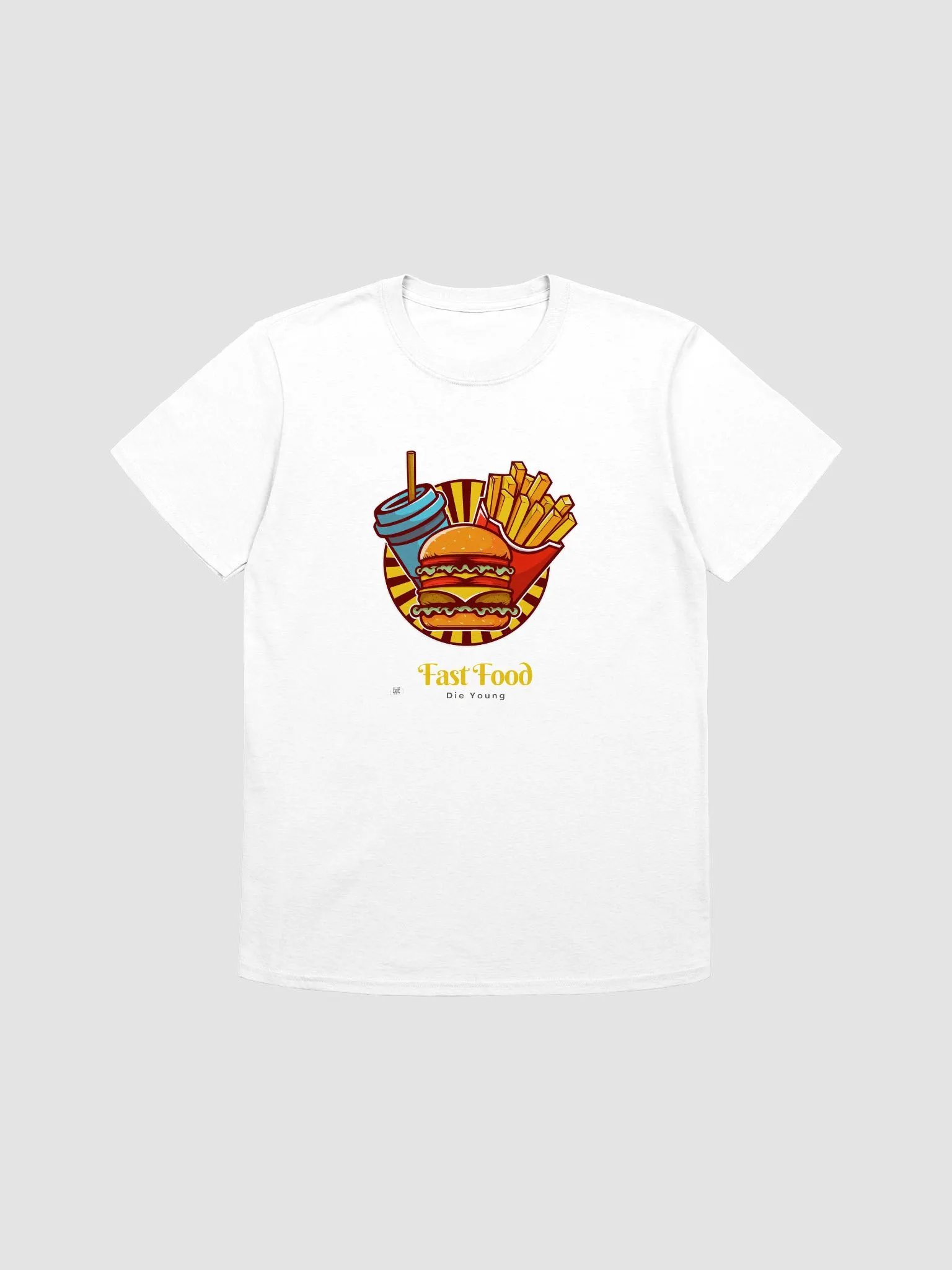 Fast Food Die Young Graphic Tee – Bold, Retro Pop-Art Streetwear product image (6)