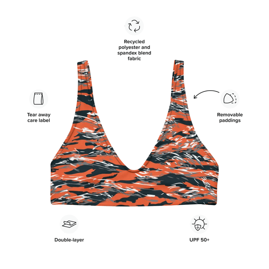 Tiger Camo Padded Bikini Top product image (9)